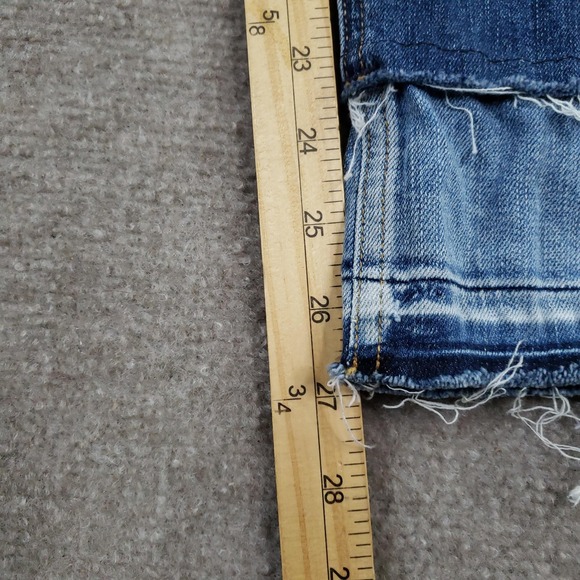 Rag & Bone 10 Inch Ankle Skinny‎ Jeans Womens 27 Blue Raw Released Hem Denim - Picture 3 of 16